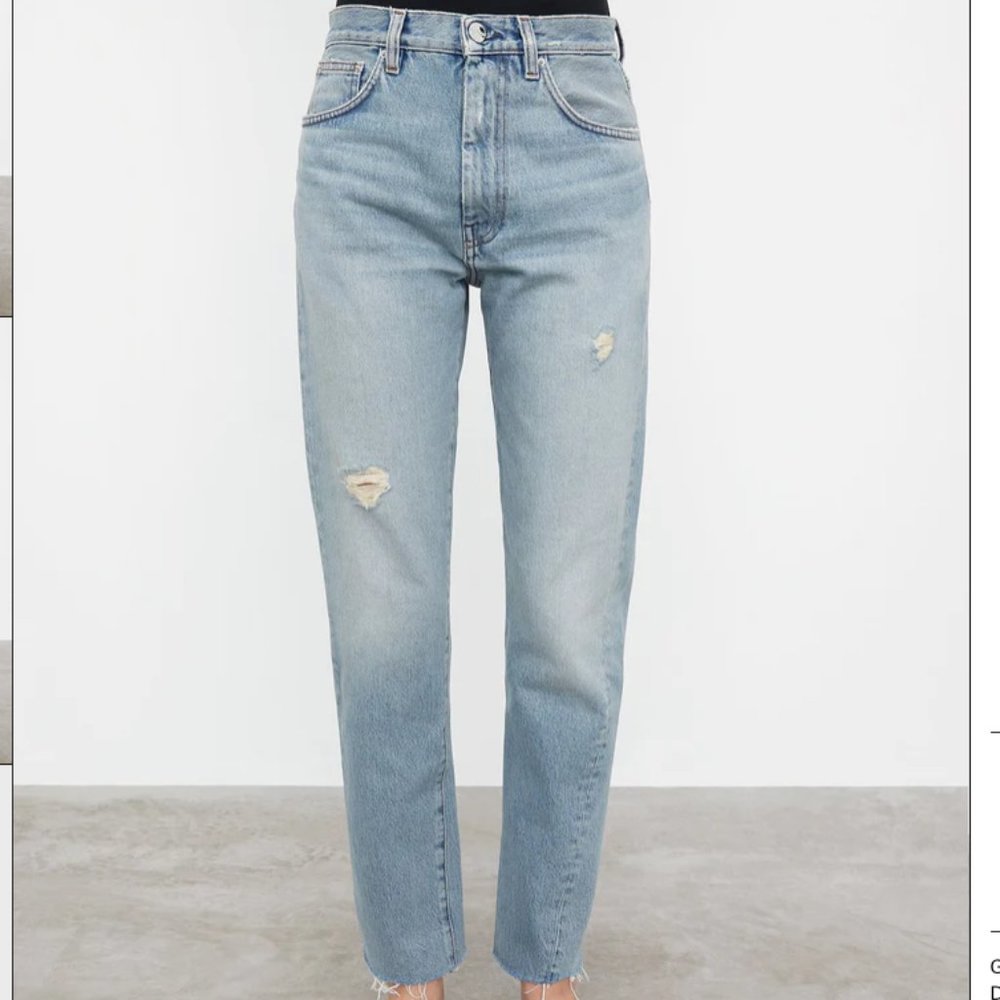 TOTEME Blue Twisted Seam Jeans NWOT